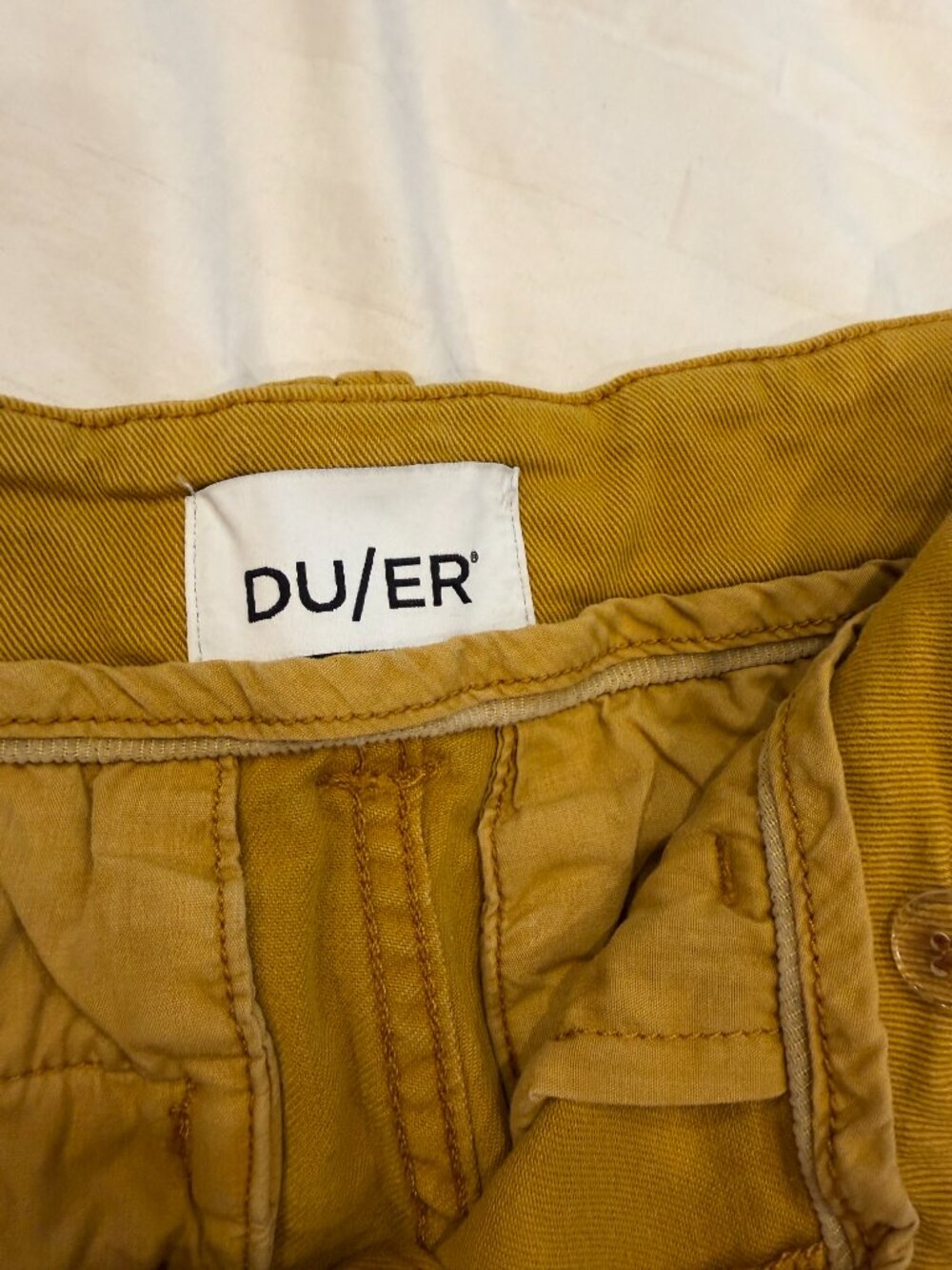 DUER Luxtwill High Rise Shorts Womens 30 Cider Mustard - Picture 5 of 8